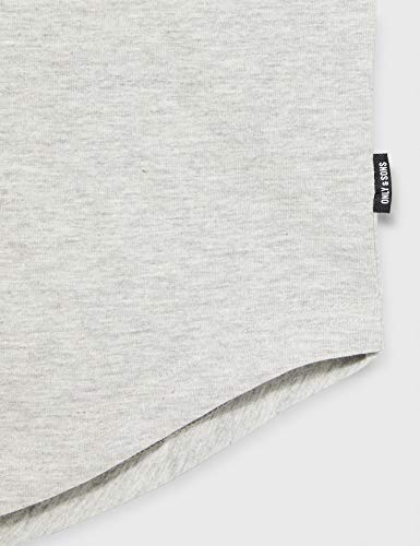 Only & Sons Onsmatty Longy SS tee Camiseta, Melange Gris Claro, S para Hombre