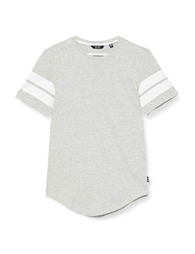 Only & Sons Onsmatty Longy SS tee Camiseta, Melange Gris Claro, S para Hombre