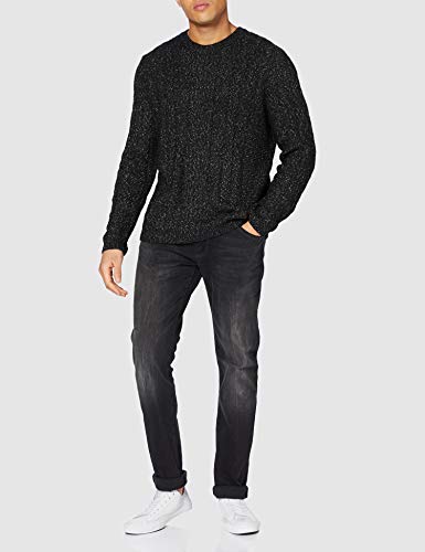 Only & Sons onsPHIL 7 Cable Crew Neck Knit Jersey, Negro (Black Black), S para Hombre