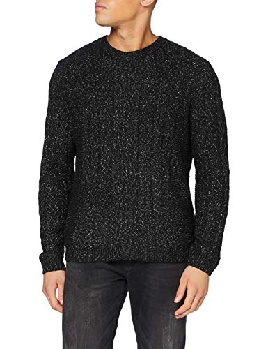Only & Sons onsPHIL 7 Cable Crew Neck Knit Jersey, Negro (Black Black), S para Hombre