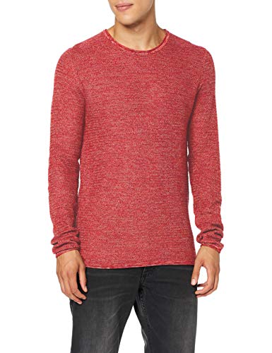 Only & Sons ONSWICTOR 12 Structure Crew Neck Noos Suéter, Verde (Pompeian Red Pompeian Red), M para Hombre