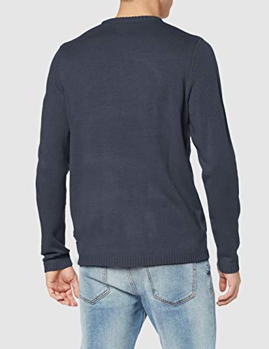 Only & Sons onsXMAS 7 Funny Badge Jaquard Knit Suéter, Azul Oscuro, XS para Hombre