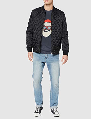 Only & Sons onsXMAS 7 Funny Badge Jaquard Knit Suéter, Azul Oscuro, XS para Hombre