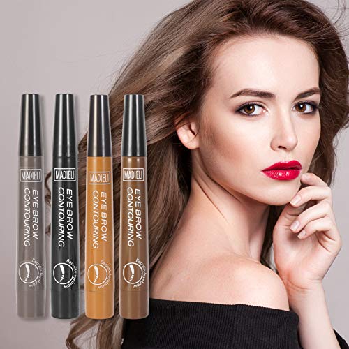 ONLYOILY Lápiz de cejas Set-Tattoo Sense Liquid Eyebrow con 4 colores, todo el día a prueba de agua