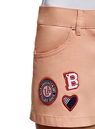 oodji Ultra Mujer Pantalones Cortos de Algodón con Parches, Rosa, ES 44 / XL