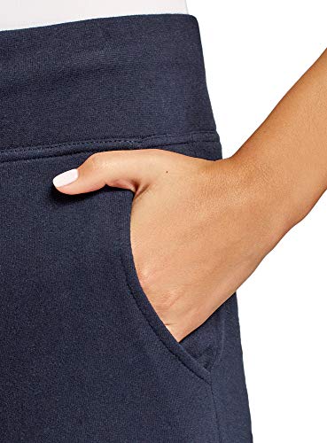 oodji Ultra Mujer Pantalones de Punto Deportivos, Azul, S