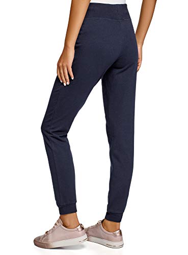 oodji Ultra Mujer Pantalones de Punto Deportivos, Azul, S