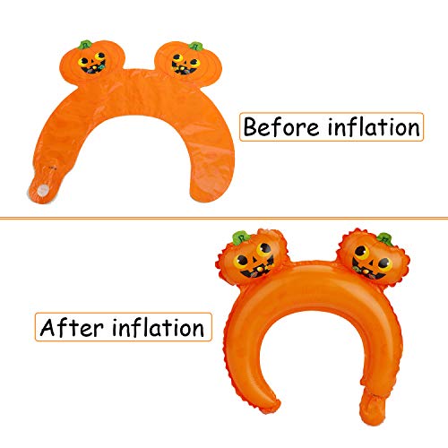 OOTSR 32 Piezas Diademas inflables, Globo de Aluminio Diadema de Animales para cumpleaños / Boda / Halloween / Suministros de Fiesta de Navidad, con 3 pajitas, 1 Bomba