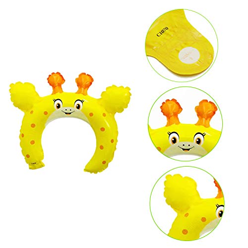 OOTSR 32 Piezas Diademas inflables, Globo de Aluminio Diadema de Animales para cumpleaños / Boda / Halloween / Suministros de Fiesta de Navidad, con 3 pajitas, 1 Bomba