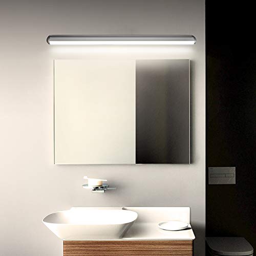 OOWOLF Lámpara De Espejo Led, 18W Lámpara De Baño Espejo 60cm 4000k Blanca Neutro Luz De Espejo Luz Dirección Ajustable Para Maquillaje, Espejo, Baño