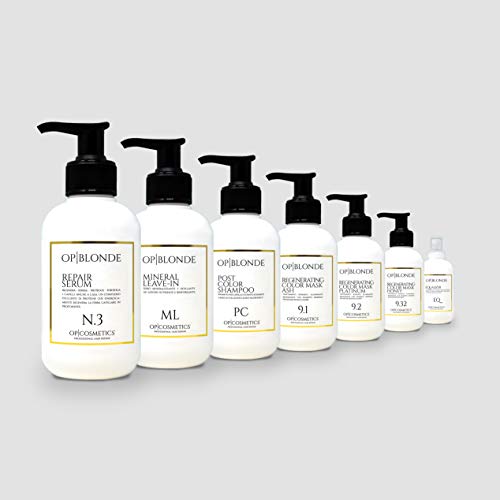 OP|BLONDE MÁSCARA DE COLOR REGENERADORA MIEL 9.32, mascarilla capilar de 250 ml revive el color tratamiento iluminador profesional ideal para el cabello rubio miel para cabello teñido o natural