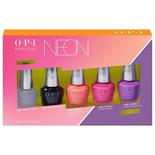 OPI Mini, Gel de Manicura y Pedicura (Mini Kit de VFerano 19 de Neons 5 Piezas) - 1 Unidad