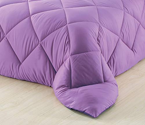 Oportunidades32 Edredón nórdico Reversible de 350 g, Bicolor, Color Morado y Lila (135 cm (220x240))
