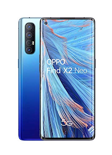 OPPO Find X2 NEO 5G – Smartphone de 6.5" AMOLED, 12GB/256GB, Octa-core, cámara trasera 48MP+13MP+8MP+2MP, cámara frontal 32MP, 4.000 mAh, Android 10, color Azul