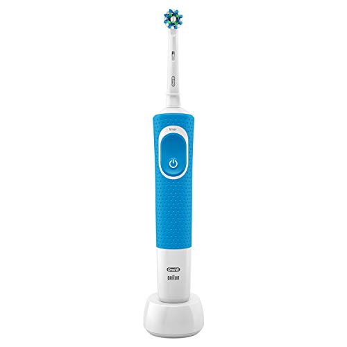 Oral-B Vitality 100, Cepillo eléctrico recargable con tecnología de Braun, 1 mango azul, 1 cabezal de recambio CrossAction