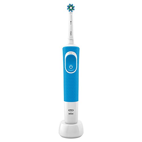 Oral-B Vitality 100, Cepillo eléctrico recargable con tecnología de Braun, 1 mango azul, 1 cabezal de recambio CrossAction