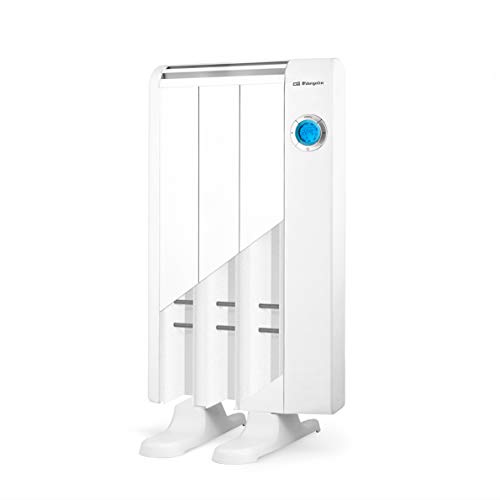 Orbegozo RRE 510 Emisor Térmico Bajo Consumo, 3 Elementos de Calor, Pantalla Digital LCD, Mando a Distancia, Funcionamiento Programable, 500 W, Aluminio, Color blanco