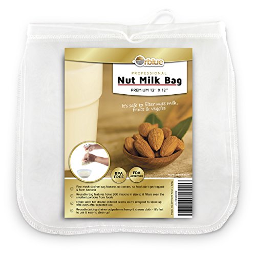 ORBLUE Bolsa de colador de leche de almendra de malla fina