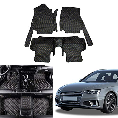 OREALTECH 3D Alfombrillas Coche de Cobertura Completa Impermeable para Todo Clima Conductor Izquierdo Cuero XPE para A4 8W2 B9 8WH 8W5 2017 2018 2019