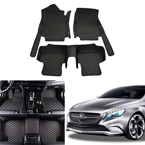 OREALTECH 3D Alfombrillas Coche de Cobertura Completa Impermeable para Todo Clima Conductor Izquierdo Cuero XPE para Klasse A W169 W176 2009-2012