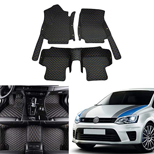 OREALTECH 3D Alfombrillas Coche de Cobertura Completa Impermeable para Todo Clima Conductor Izquierdo Cuero XPE para VW Polo 2011-2018