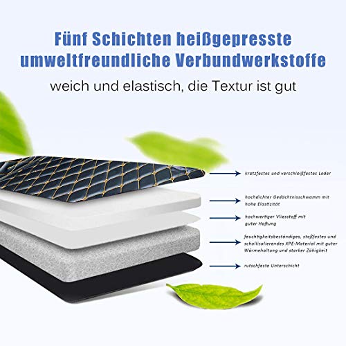 OREALTECH 3D Alfombrillas Coche de Cobertura Completa Impermeable para Todo Clima Conductor Izquierdo Cuero XPE para VW Touran 2016 2017 2018