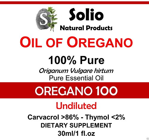 Orégano 100. 100% Puro Aceite Esencial Orégano 30 ml-1oz