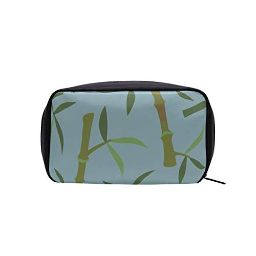 Organizador de bolsas de viaje cosméticas Bamboo Green Leaf Plant Colgando artículos de tocador Bolsa de viaje para mujeres Bolsa de cosméticos divertida Bolsas de viaje Bolsas de cosméticos Estuche
