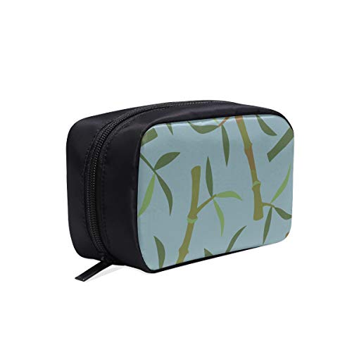Organizador de bolsas de viaje cosméticas Bamboo Green Leaf Plant Colgando artículos de tocador Bolsa de viaje para mujeres Bolsa de cosméticos divertida Bolsas de viaje Bolsas de cosméticos Estuche