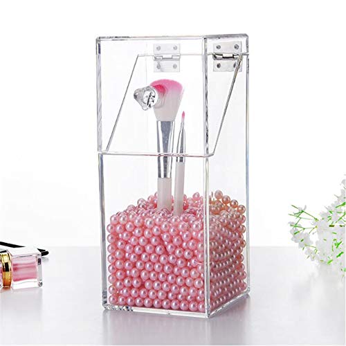 Organizador de Cepillos brochas de Maquillaje,Sostenedor del Almacenamiento de la Pluma de la Ceja del Cepillo Cosmético con la Tapa, Conveniente para los Accesorios Femeninos del Maquillaje