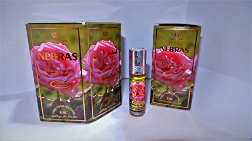 Original Al Rehab Nebras 6 x 6ml for Men Women Attar Fragrance Perfume Scent