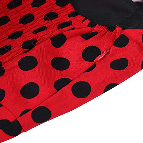 Oten - Vestido Vintage, vestido de mujer con estampado floral de los años 50, Rockabilly, Swing, cuello halter