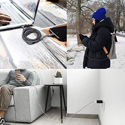 OTISA Cable Phone Cargador [3Pack 1.5M] USB Adaptador Compatible con Phone XS/XR/X/8 Plus/8/7/6S/6+/6, Pad y más (Plateado Dorado Rosa)