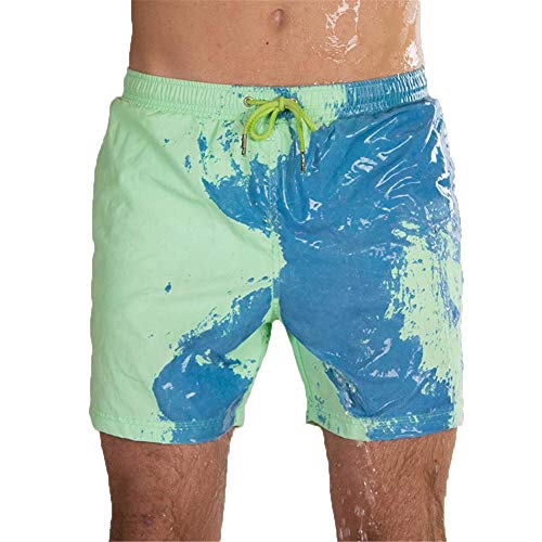 OUJIN Pantalones de natación para hombre que cambian de color, reactivo al calor y tecnología de secado rápido, decoloración