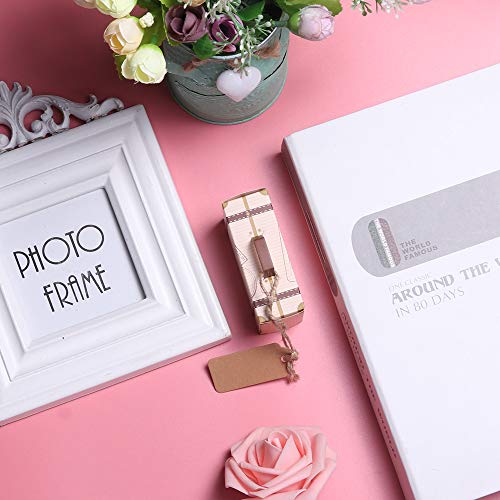 OurLeeme 30 Piezas de Cajas de Dulces, Forma de Mini Maleta Caja de Papel Duradera Delicada Galletas de Chocolate Dulce Bolsas de Regalo para Fiesta, Boda, cumpleaños