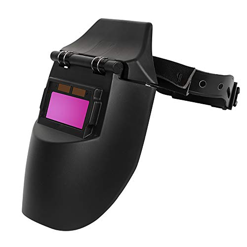 OurLeeme Casco para soldar, Solar Fotoeléctrico automático UV Máscara Protectora con Solapa Protectora Máscara soldadora Casco con Rango de Sombra Ajustable para Soldadura (Negro-2)
