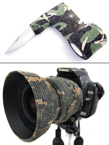Outdoor Saxx® - Cinta de tela de camuflaje, impermeable, multiusos, para cámara, cazadores, fotografías, pesca, 4,5 m, juego de 3