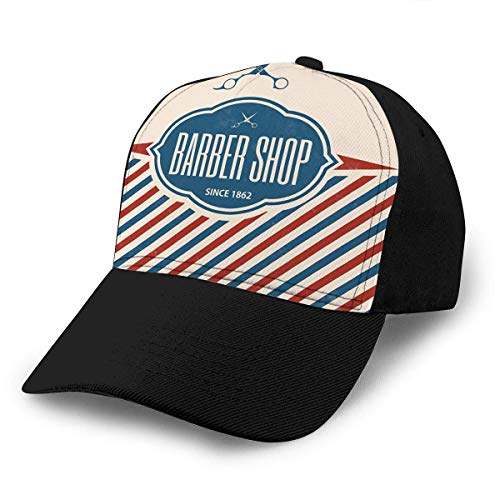 ouyjian Gorras de béisbol Vaqueras Sombreros Estilo Camionero Unisex Retro Peluquería Plantilla Vintage Textura Grunge Semitono