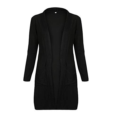 Overdose Mejor Venta De Chaquetas Largas OtoñO SóLido SeñOras Abrigo Invierno Outwear Womens OtoñO Negro Rebeca