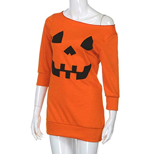 OverDose mujer Hombro FríO Calabaza Traje De Moda De Halloween Mujer Mejor Venta De Disfraces De Halloween