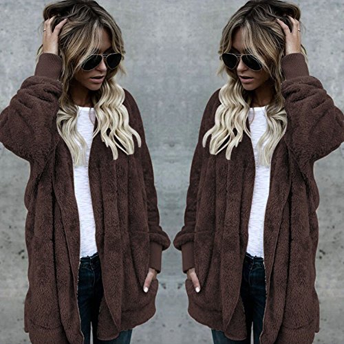 OverDose mujer Venden Mejor Sudadera con Capucha Larga Chaqueta Sudaderas con Capucha Linda Parka Outwear Chaqueta De Rebeca Largo Caliente Cuello De Piel con Capucha Chaqueta