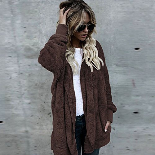 OverDose mujer Venden Mejor Sudadera con Capucha Larga Chaqueta Sudaderas con Capucha Linda Parka Outwear Chaqueta De Rebeca Largo Caliente Cuello De Piel con Capucha Chaqueta