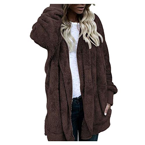 OverDose mujer Venden Mejor Sudadera con Capucha Larga Chaqueta Sudaderas con Capucha Linda Parka Outwear Chaqueta De Rebeca Largo Caliente Cuello De Piel con Capucha Chaqueta
