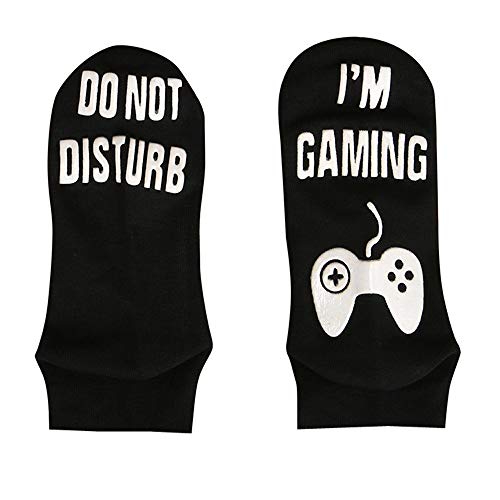 OverDose Ropa Unisex 'Do Not Disturb' Gran Carta De Regalo Gamer Divertido Media Pantorrilla Calcetines Altos Mejor Venta Regalo De La Novedad (Estilo 1)