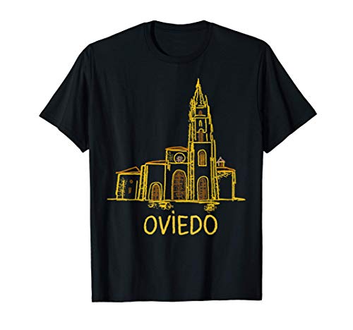 Oviedo España Dibujado A Mano Regalo Hombres Mujeres Camiseta