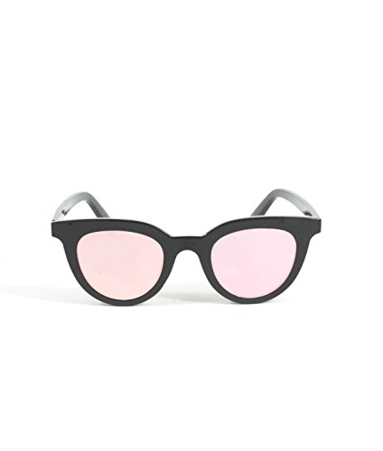 Owl Gafas de sol ROSEVILLE chica mujer Avispada espejo rosa moda 2018 Protección Solar (negro, rosa)