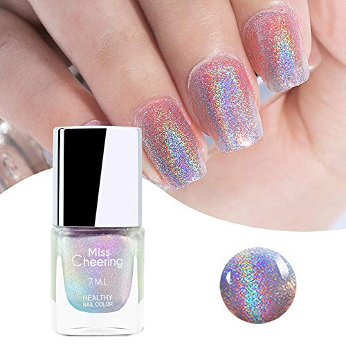 Ownest láser esmalte de uñas, Pretty espejo holográfico del brillo brillante y dura más tiempo de clavo 7ml polaco-LS01