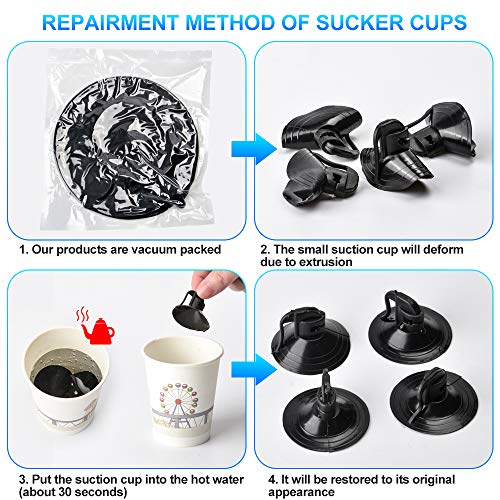 Oziral Parasol de Coche 3 Piezas Ventana Lateral Trasera Parasol Coche con Protección UV Extra Oscura para Bebés y Niños Fácil Instalación (Negro)