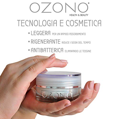 OZONO H&B Crema facial hidratante Fitocrema - Con aceite vegetal microencapsulado ozonizado - Extractos nutritivos, antibacterianos y antienvejecimiento naturales - Producción MADE IN ITALY (50ml)