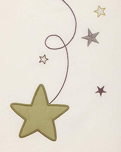 P 'tit Basile – para cartilla sanitaria de bebé de algodón orgánico de lluvia de estrellas 24 x 17 cm